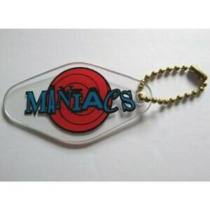 Rollergames Maniacs Pinball Keychain Roller Derby Sports Team 1990
